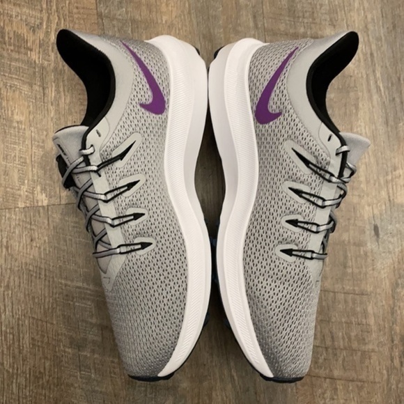 Nike quest 2 Lt smoke grey/valerian blue stripe running sneakers size 7.5 - Picture 3 of 12